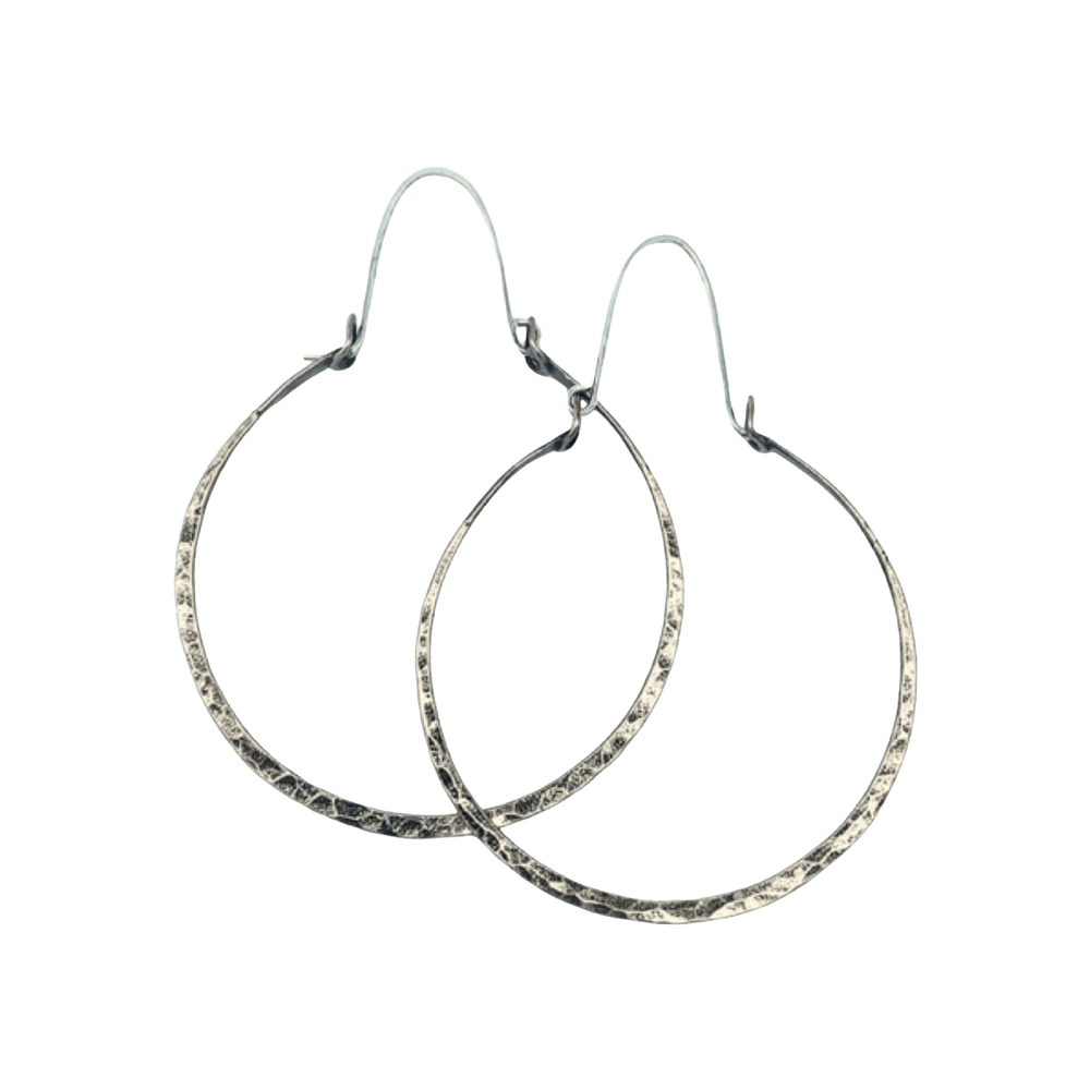 Drop Hoops earrings Salt and Steel Jewelry 
