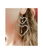 Sierra’s Heart earrings (various) Salt and Steel Jewelry Double Hearts 