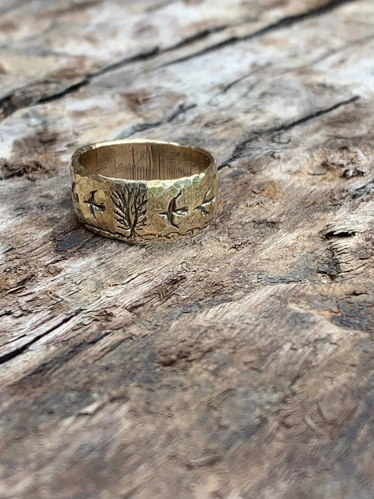 
            
                Load image into Gallery viewer, 14k Gold Band (we will customize the design for you) Rings Salt and Steel Jewelry 
            
        