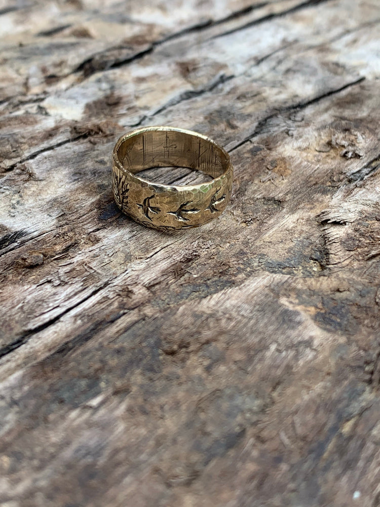 14k Gold Band (we will customize the design for you) Rings Salt and Steel Jewelry 