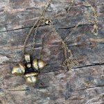 Acorn necklace brass Necklaces Salt and Steel Jewelry 