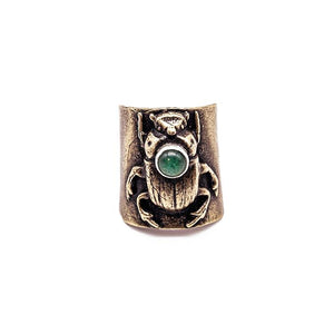 Bold Scarab Ring - Salt and Steel Jewelry