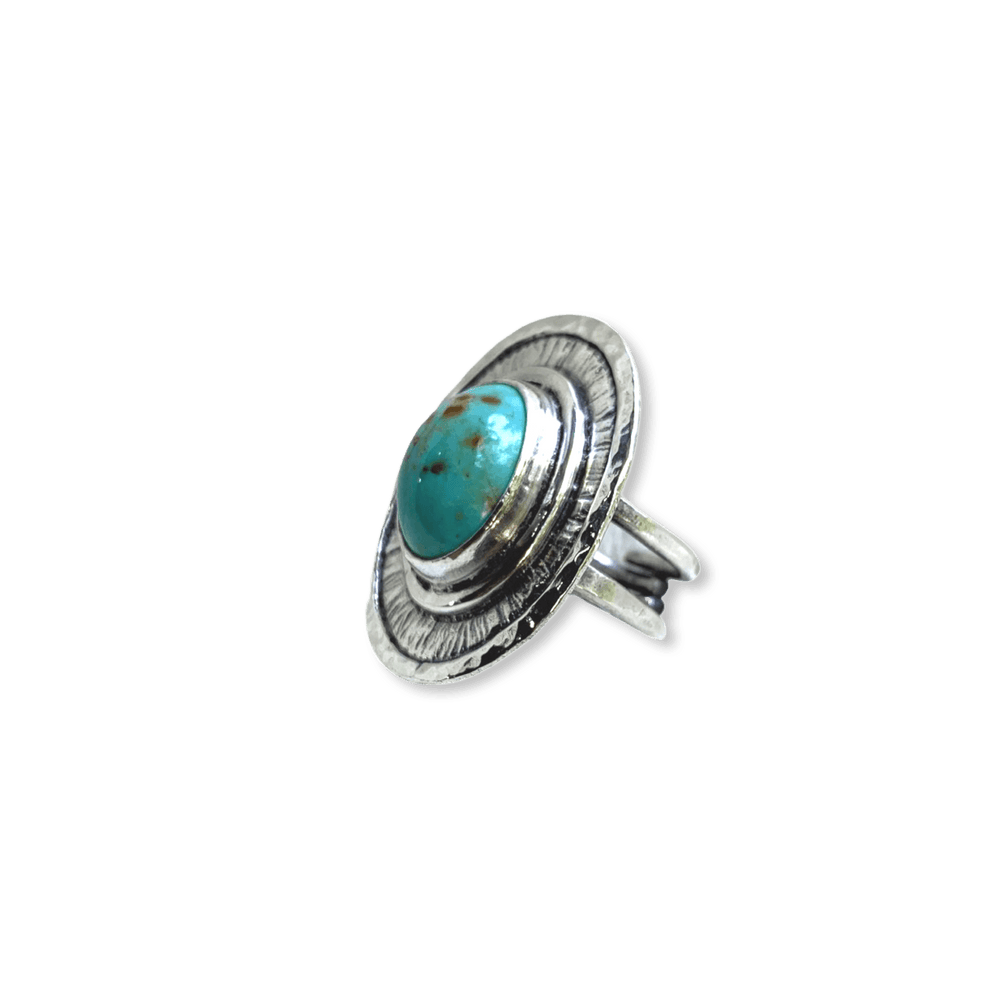 
            
                Load image into Gallery viewer, Custom Silver Ring Rings Salt and Steel Jewelry Silver Turquoise 
            
        