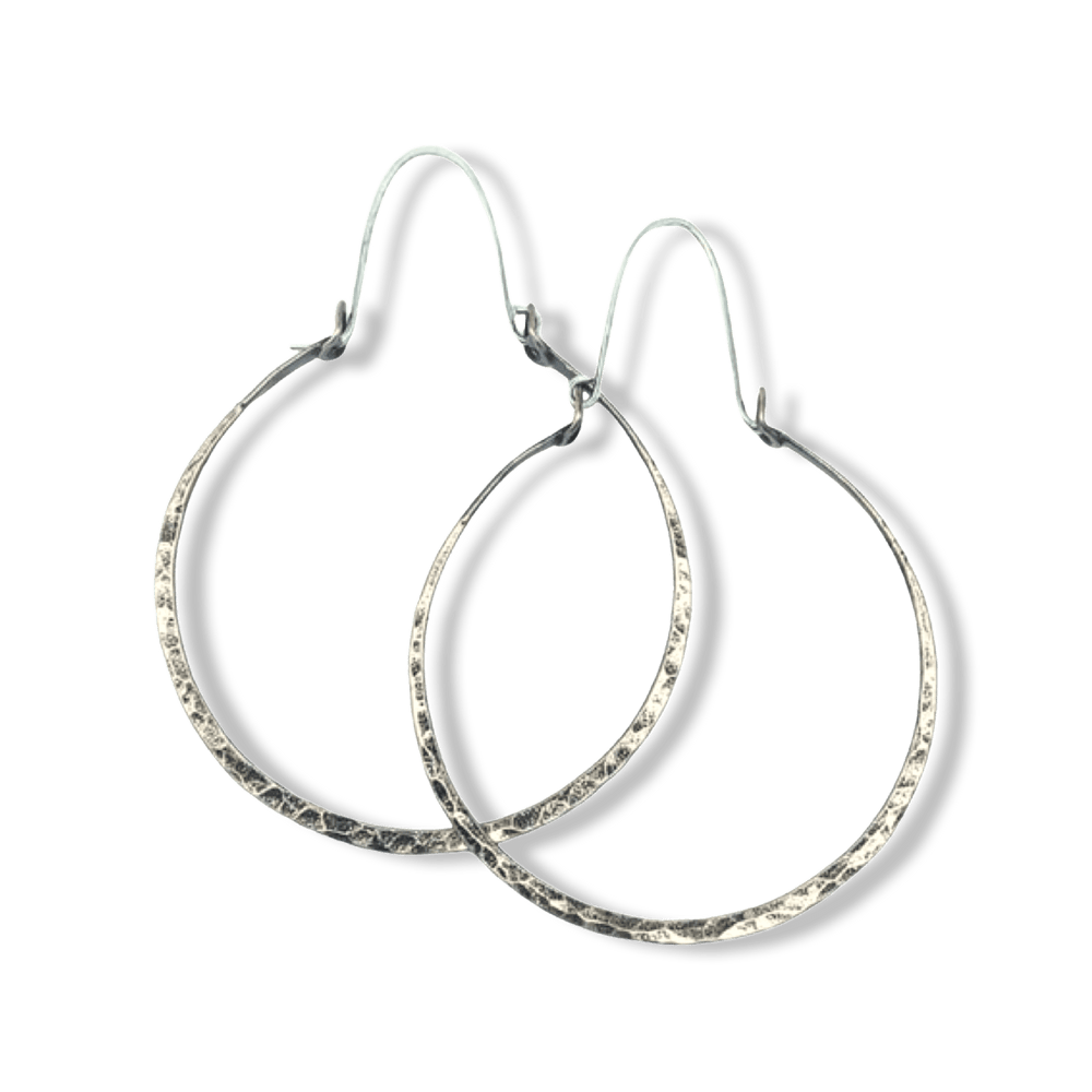 Drop Hoops earrings Salt and Steel Jewelry Brass 