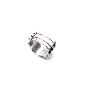 
            
                Load image into Gallery viewer, Fused Tri-Bar Ring - Salt and Steel Jewelry
            
        