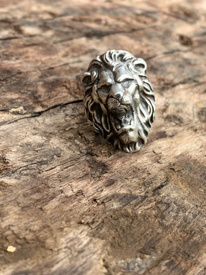 Lion Ring Rings Salt and Steel Jewelry Silver No stone 9
