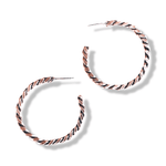 Rope Hoops earrings Salt and Steel Jewelry Bronze 