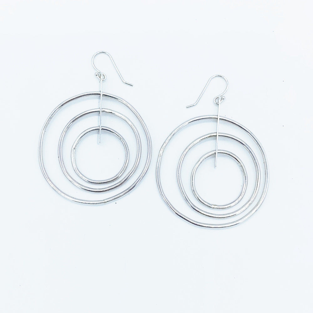 
            
                Load image into Gallery viewer, Saturn Hoops - Salt and Steel Jewelry
            
        