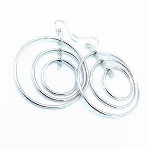 
            
                Load image into Gallery viewer, Saturn Hoops - Salt and Steel Jewelry
            
        