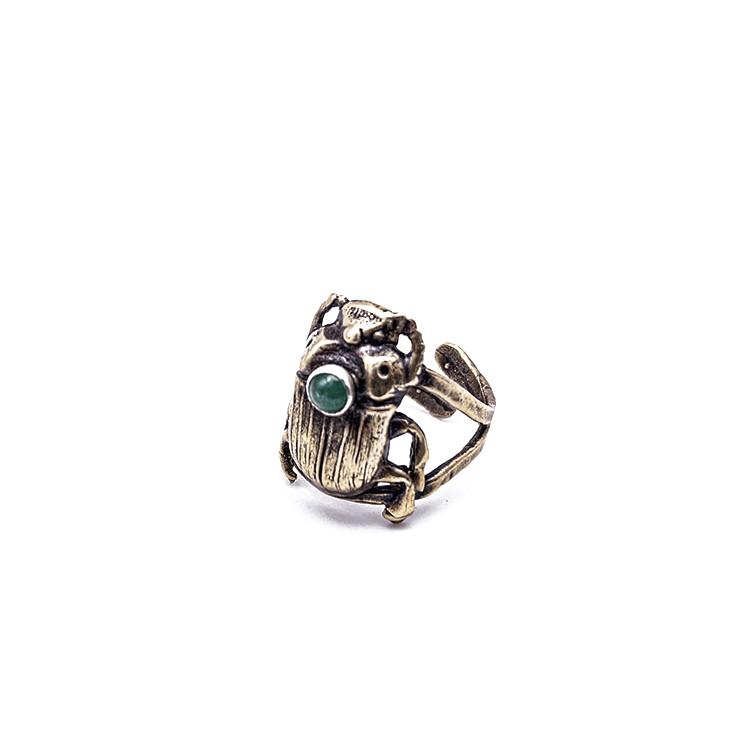Simple Scarab Ring - Salt and Steel Jewelry