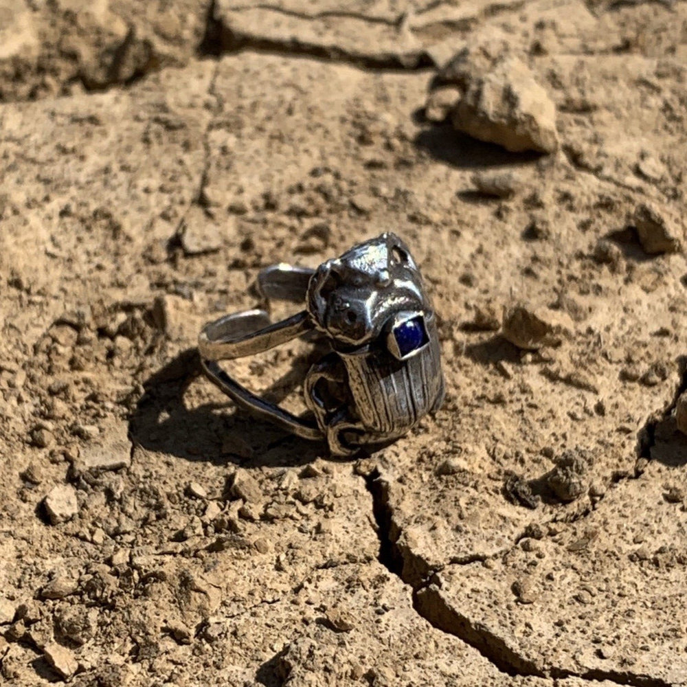 Simple Scarab Ring - Salt and Steel Jewelry