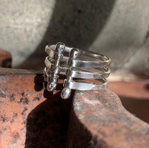 Teardrops ring Salt and Steel Jewelry Silver 